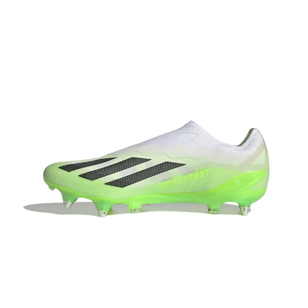 adidas - Chaussures de football à crampons moulés pour terrain souple sans lacets unisexes X Crazyfast.1 (IE6637)