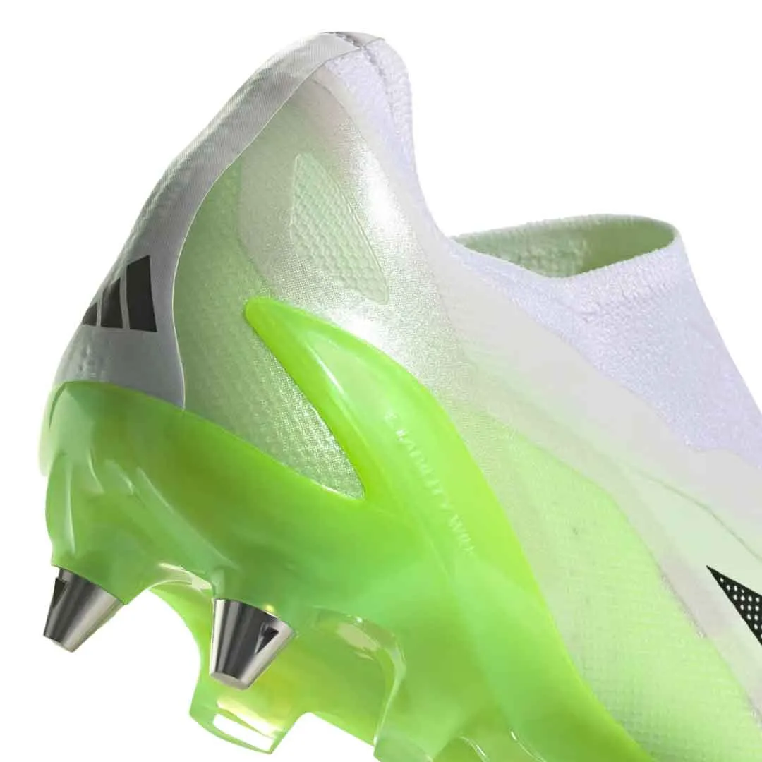 adidas - Chaussures de football à crampons moulés pour terrain souple sans lacets unisexes X Crazyfast.1 (IE6637)
