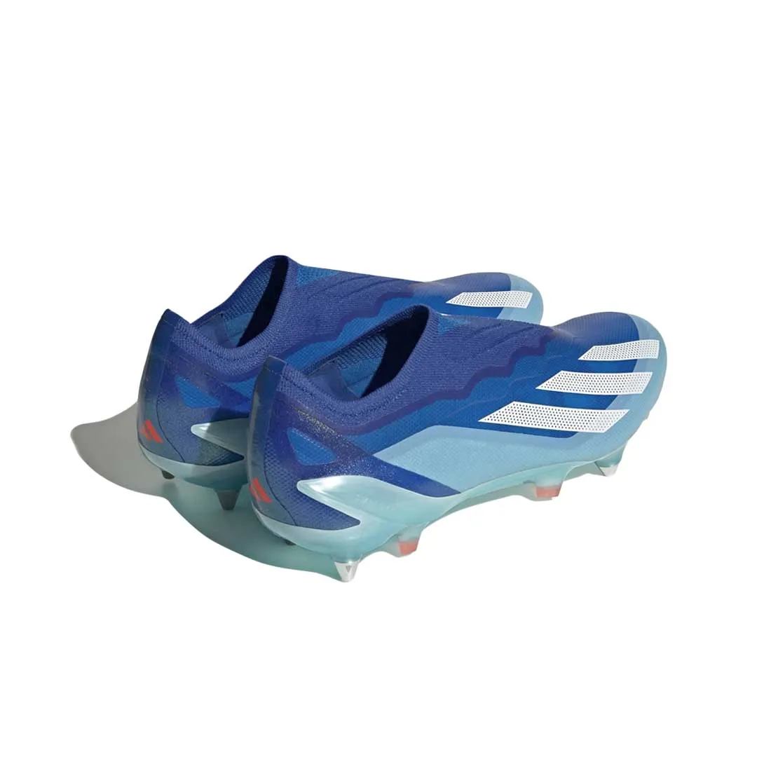 adidas - Chaussures de football à crampons moulés pour terrain souple sans lacets unisexes X Crazyfast.1 (IE6640)