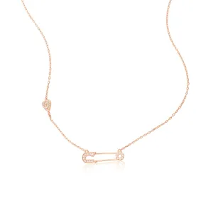 Adornia Collier Cœur en Épingle de Sécurité rose gold chaussures ecco