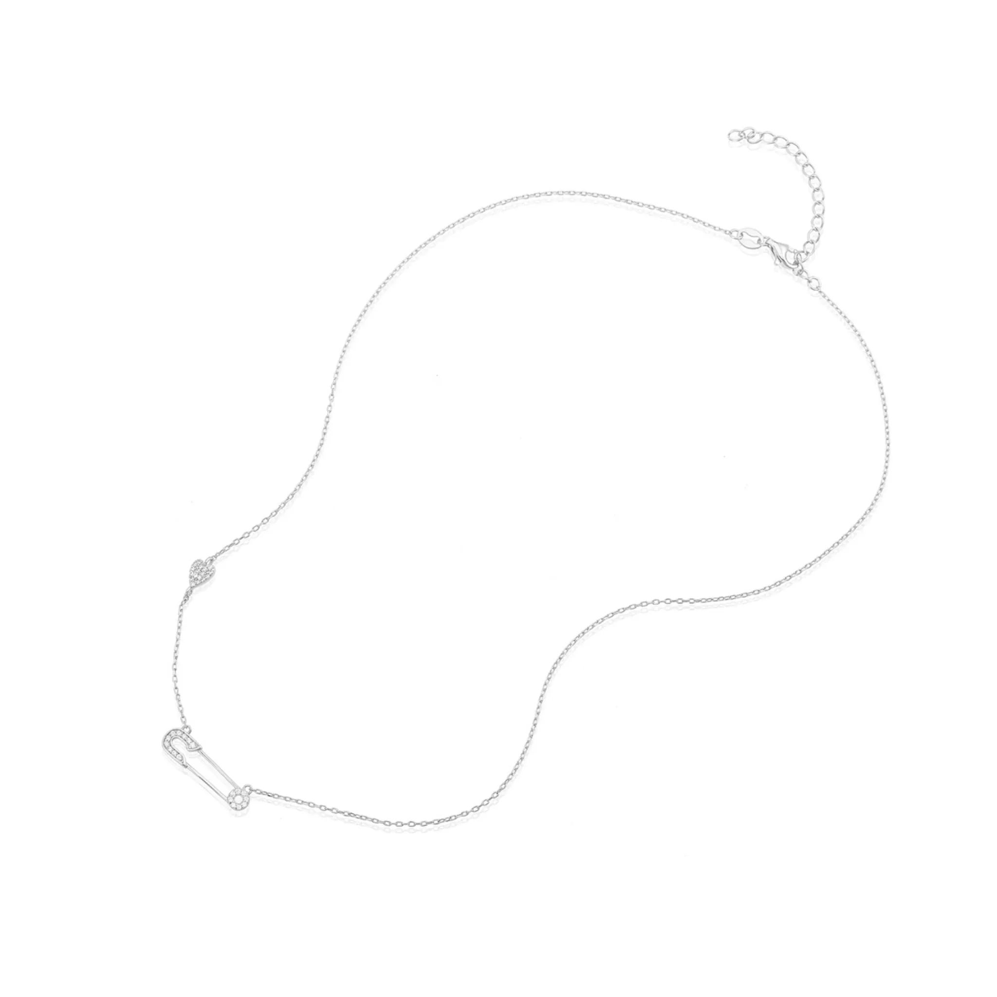 Adornia Collier Cœur en Épingle de Sûreté Chaussures ecco argent