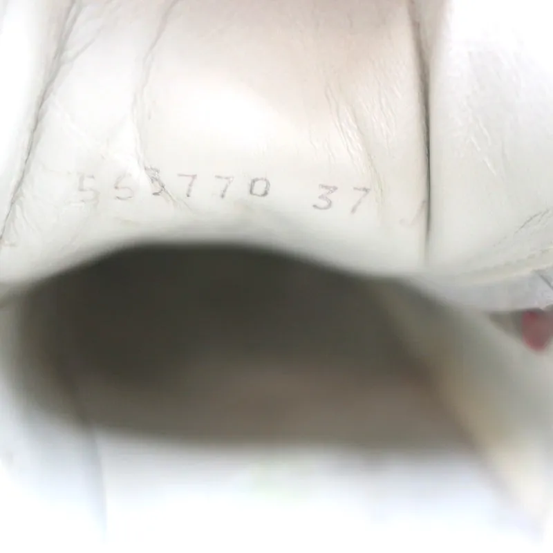 Alexander McQueen Sneakers surdimensionnées en cuir métallisé blanc et or rose taille 37