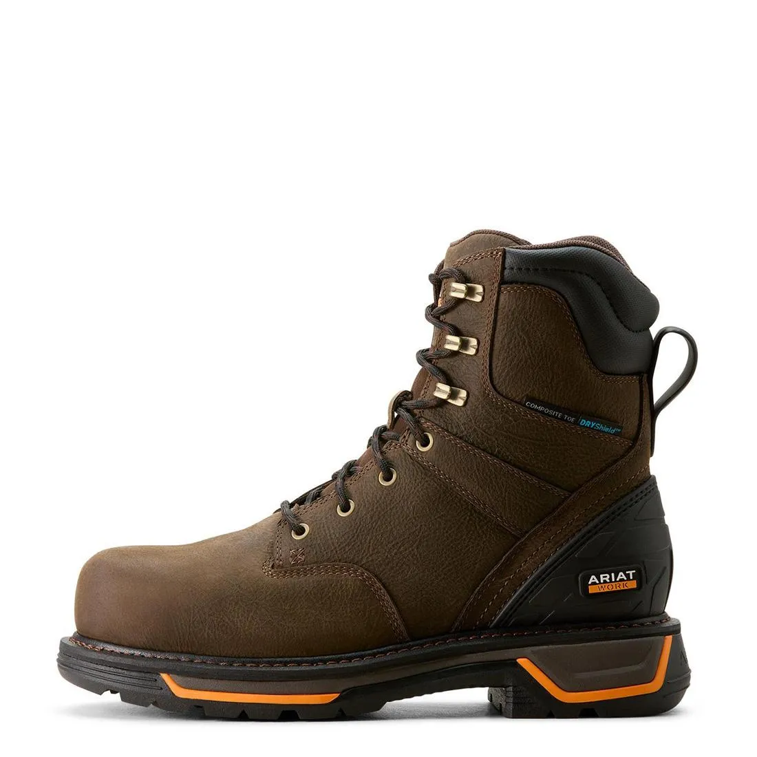 Botte de travail imperméable Big Rig 8 pouces à embout composite Iron Coffee