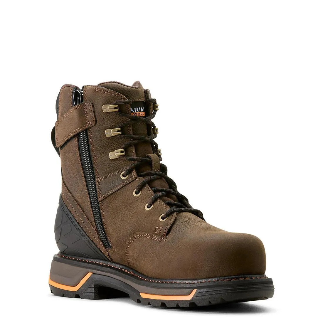Botte de travail imperméable Big Rig 8 pouces à embout composite Iron Coffee