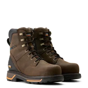 Botte de travail imperméable Big Rig 8 pouces à embout composite Iron Coffee