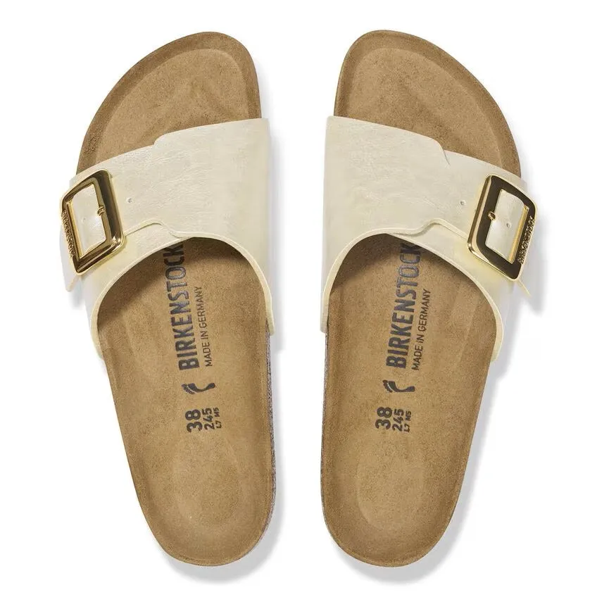 BIRKENSTOCK CATALINA LUXE BOUCLE - ÉTROIT - BLANC PERLE