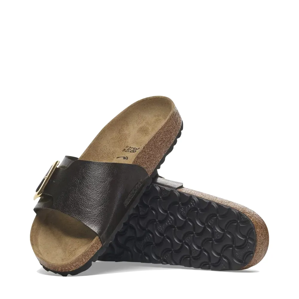 Birkenstock Femme Catalina Luxe Boucle Sandale Birko-Flor en Réglisse Gracieux