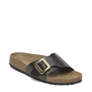 Birkenstock Femme Catalina Luxe Boucle Sandale Birko-Flor en Réglisse Gracieux