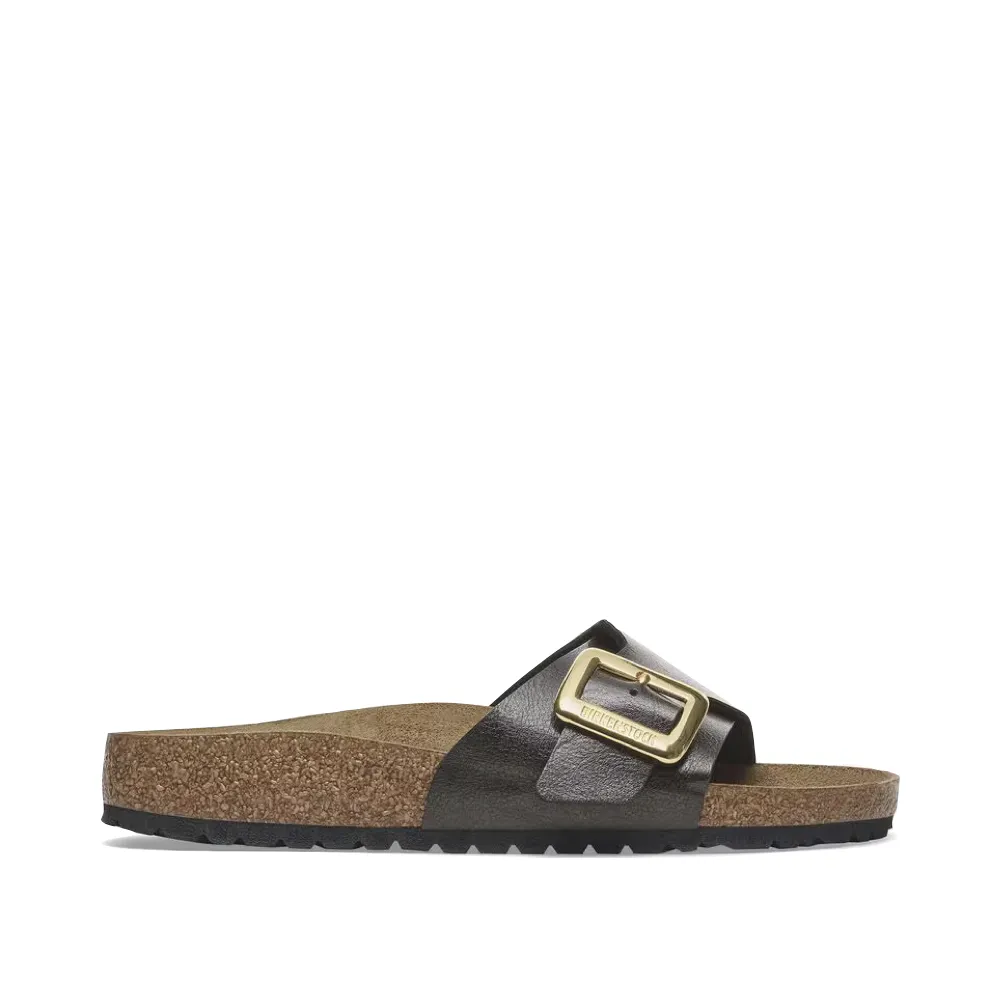 Birkenstock Femme Catalina Luxe Boucle Sandale Birko-Flor en Réglisse Gracieux
