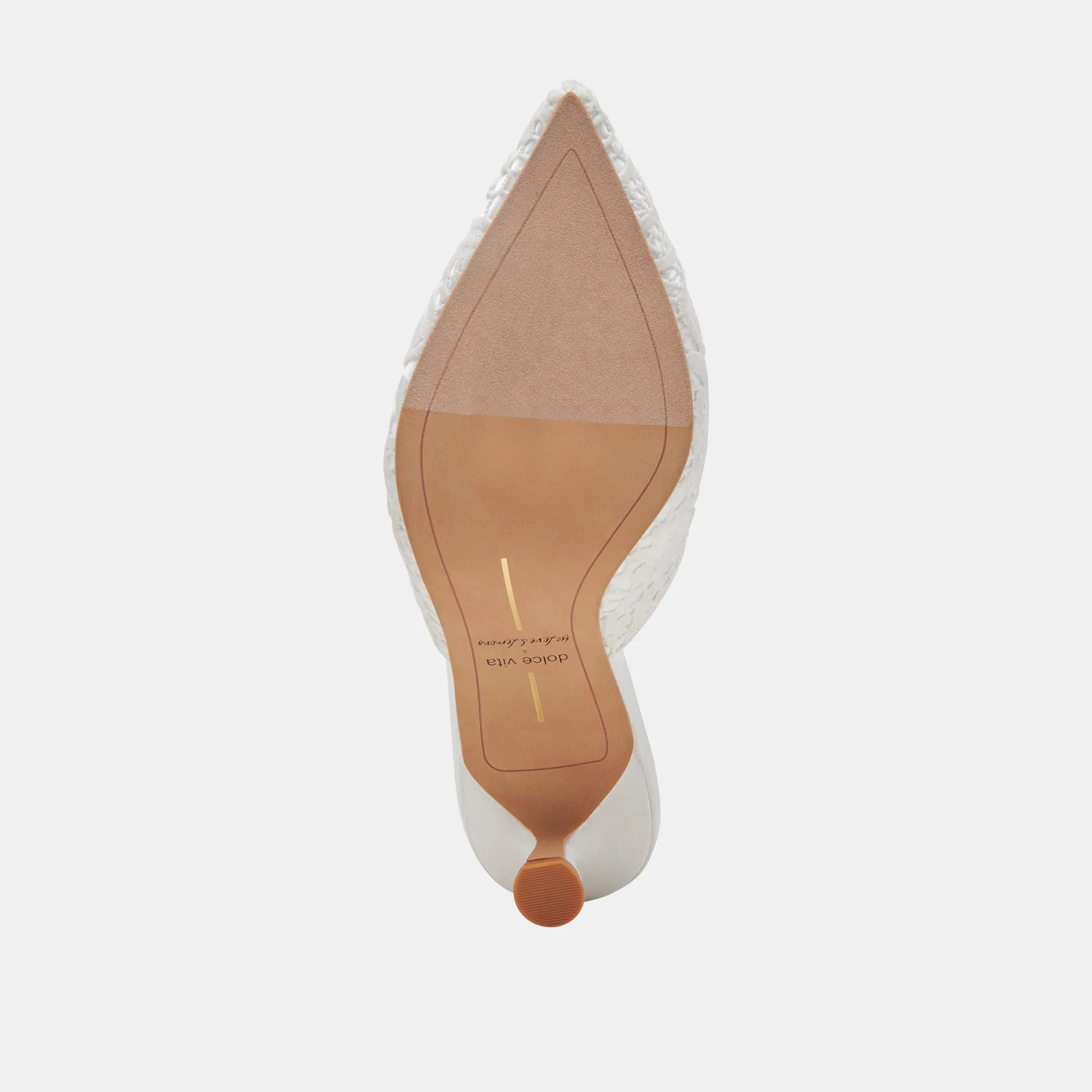 CAMILE TALONS LARGES BLANCS À MOTIFS FLORAUX ET OEILLETS