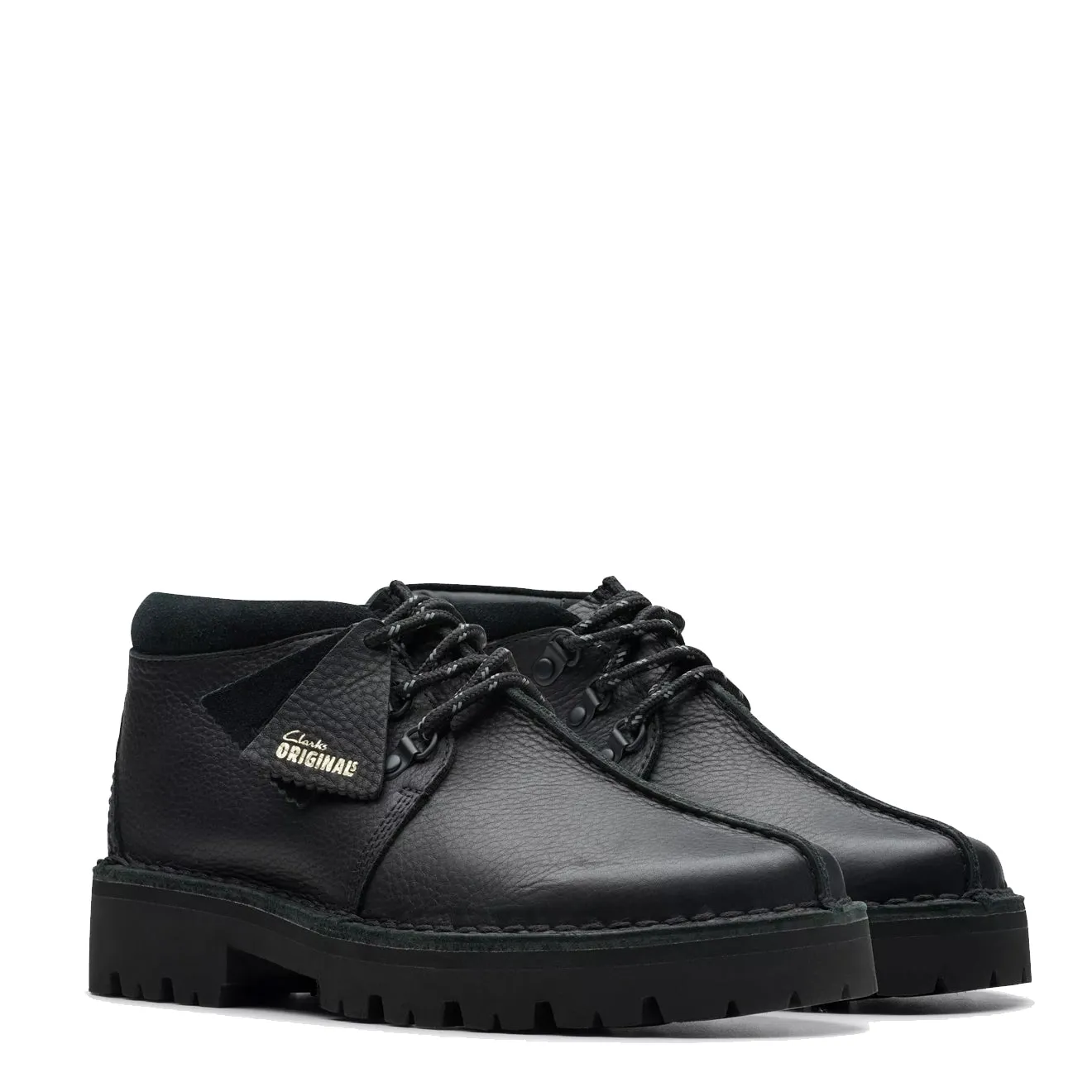 Clarks Originals Trek Chaussure de Randonnée en Cuir Noir