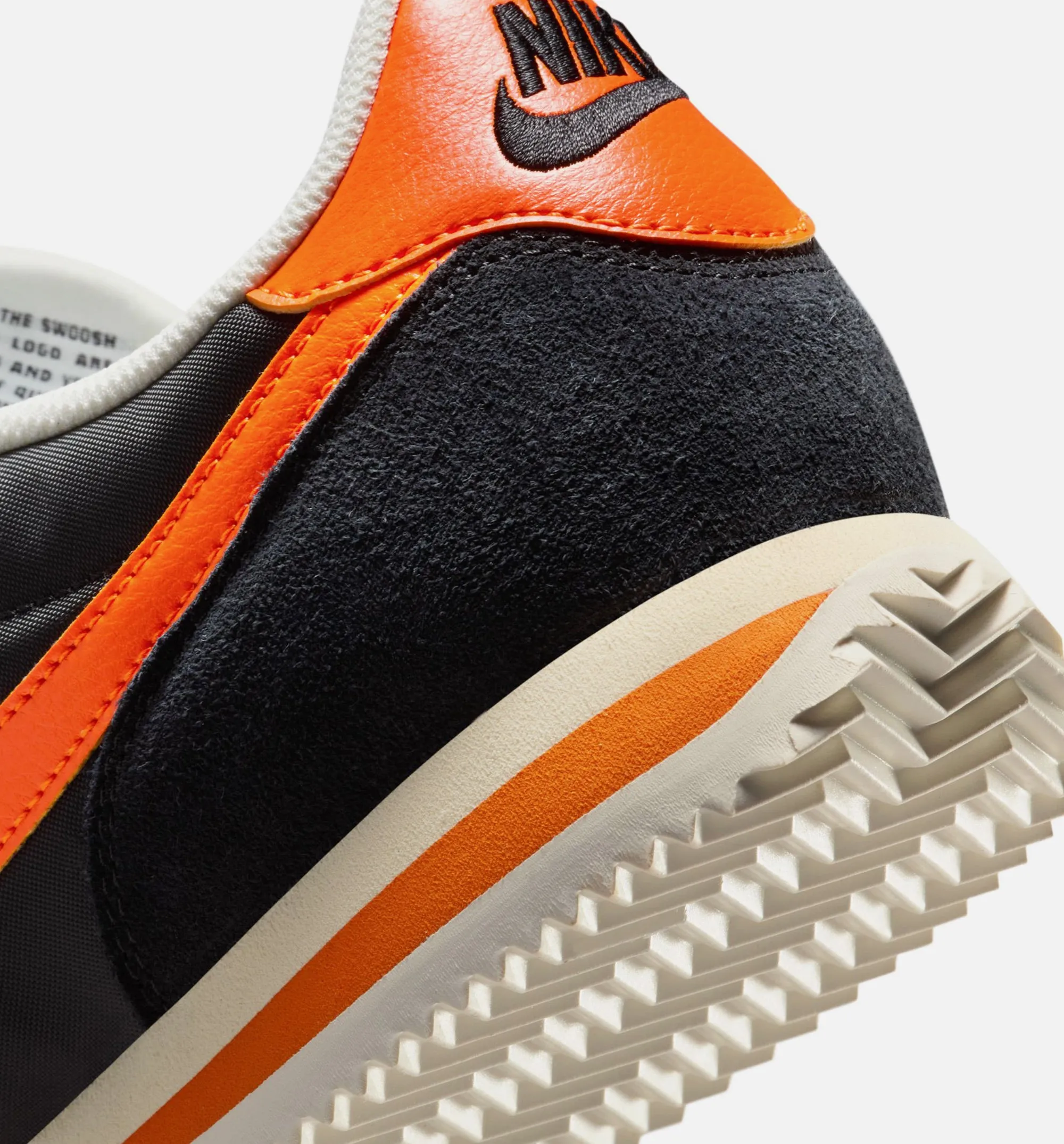 Chaussure de style de vie pour homme Cortez Textile - Noir/Orange Sécurité/Sail/Mousseline