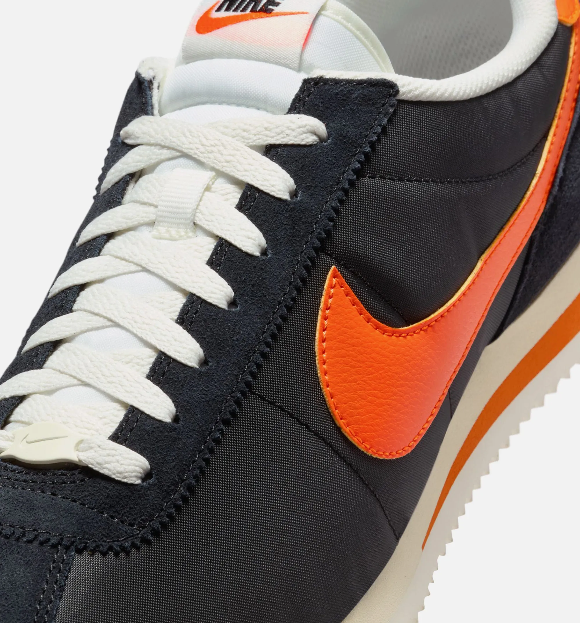Chaussure de style de vie pour homme Cortez Textile - Noir/Orange Sécurité/Sail/Mousseline