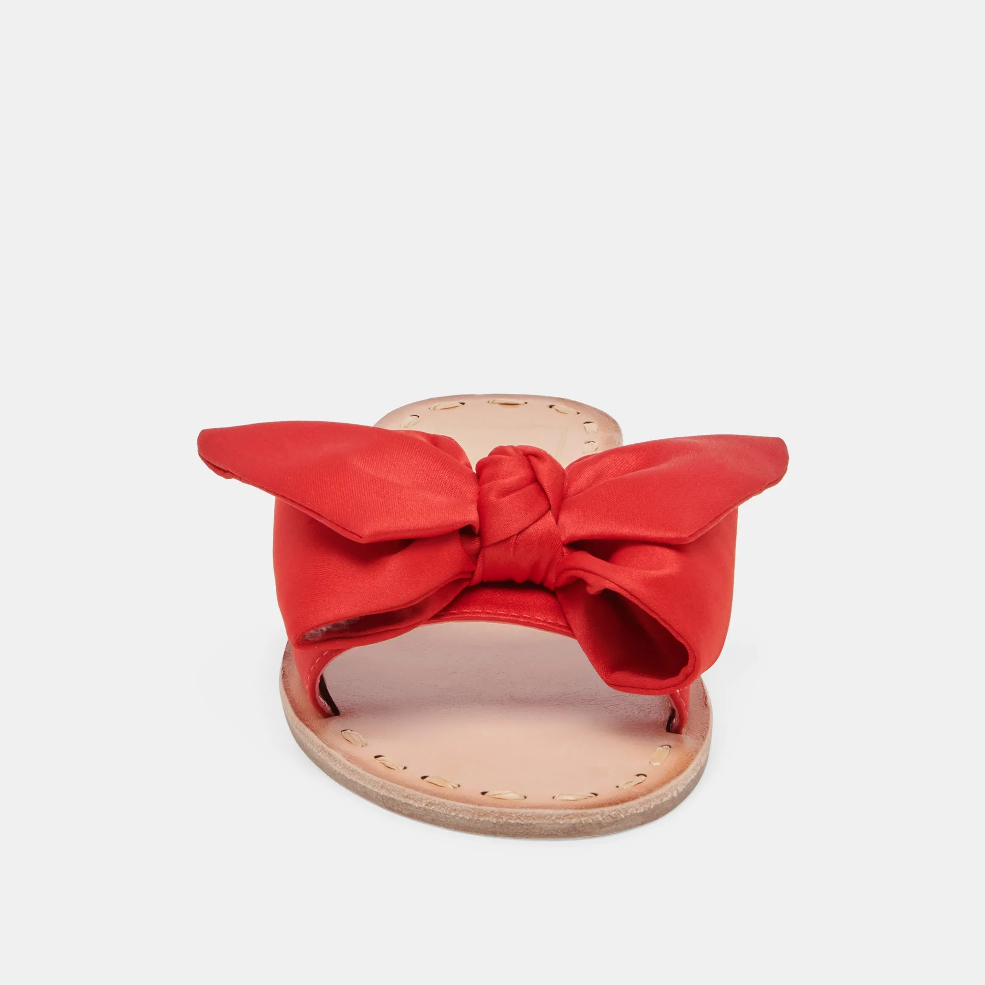 SANDALES DARSEY SATIN ROUGE