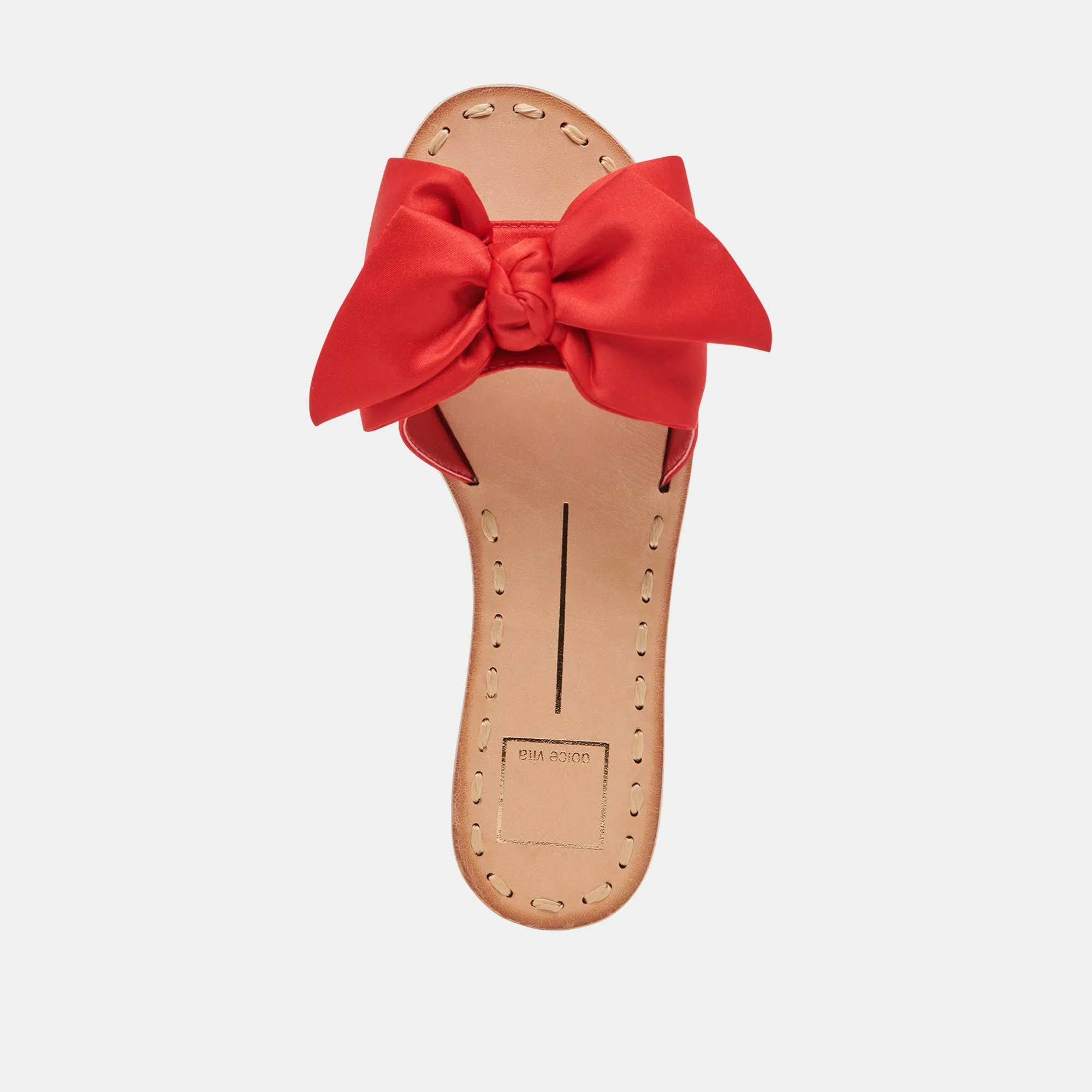 SANDALES DARSEY SATIN ROUGE
