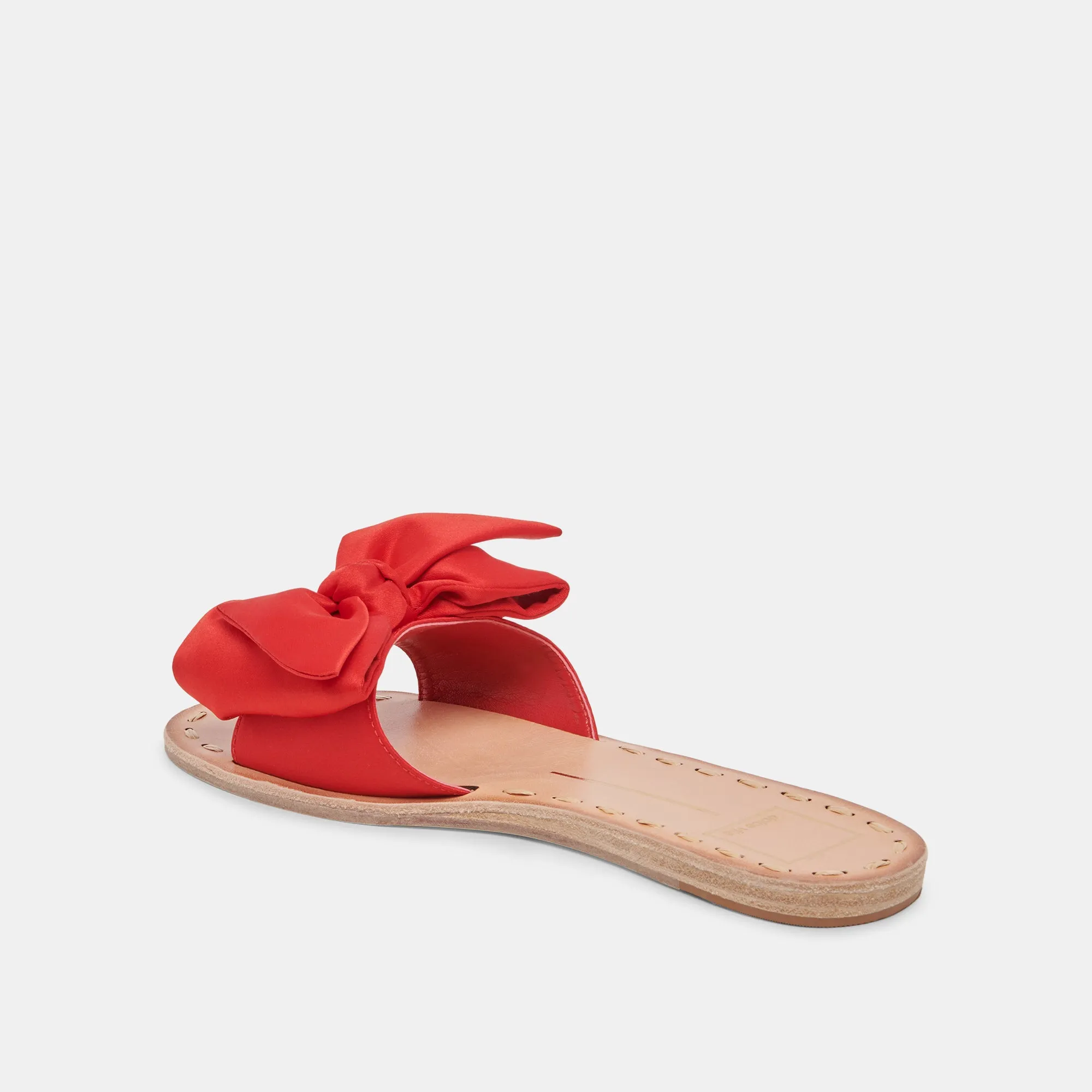 SANDALES DARSEY SATIN ROUGE
