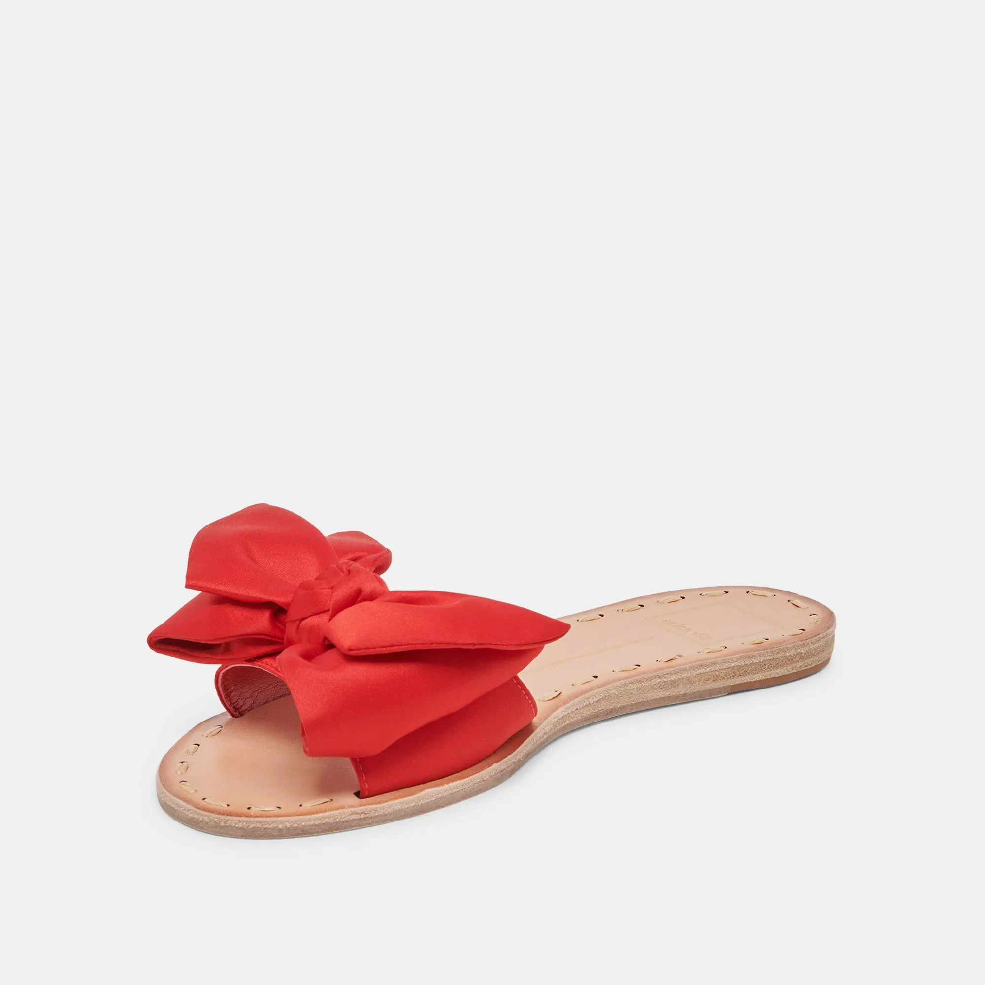SANDALES DARSEY SATIN ROUGE