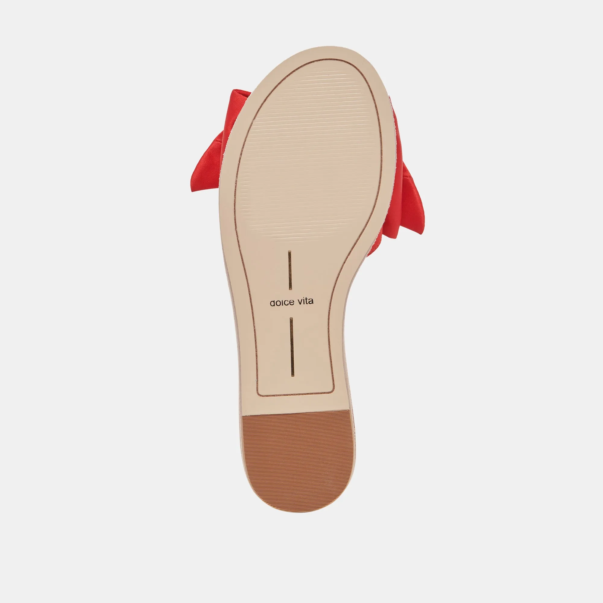 SANDALES DARSEY SATIN ROUGE