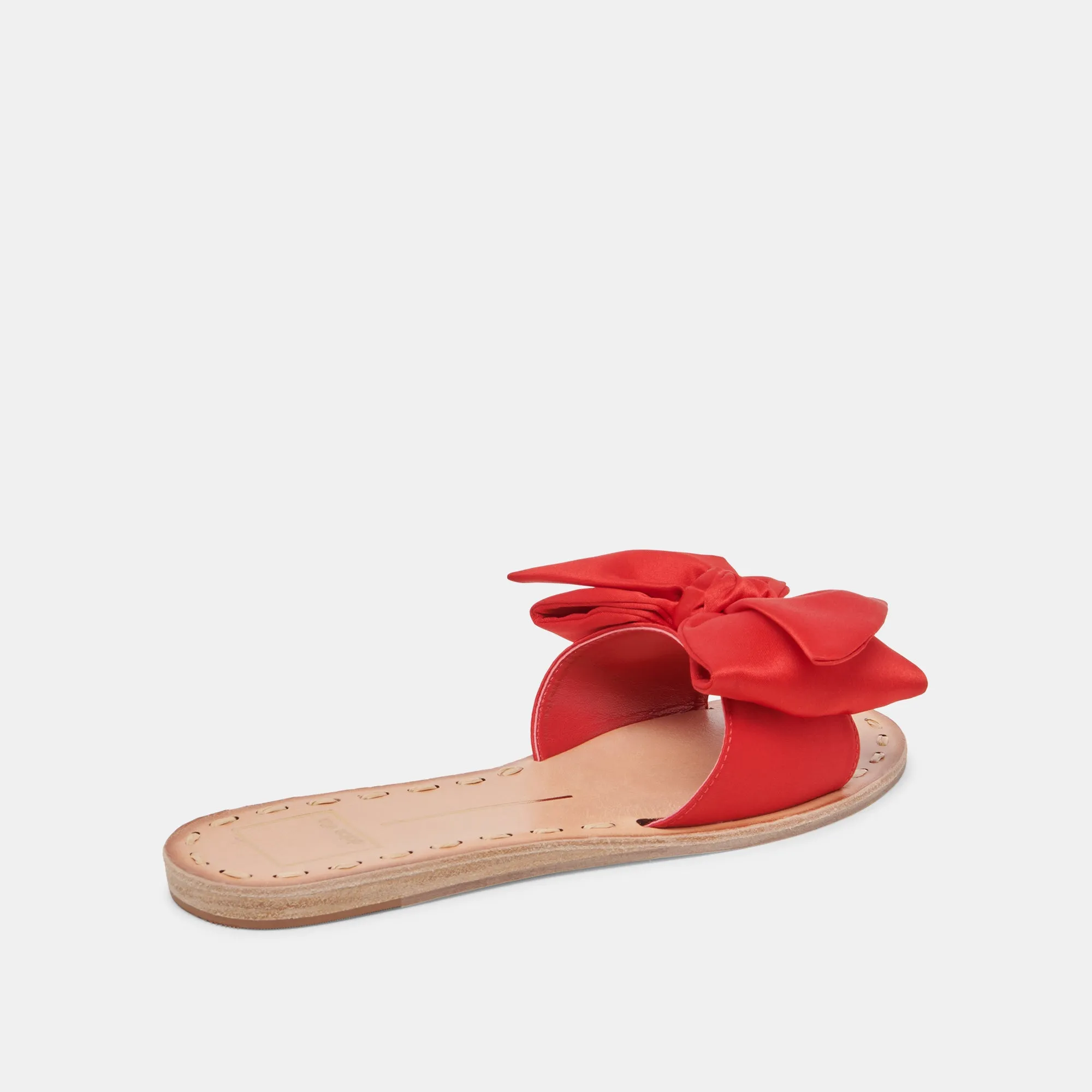 SANDALES DARSEY SATIN ROUGE