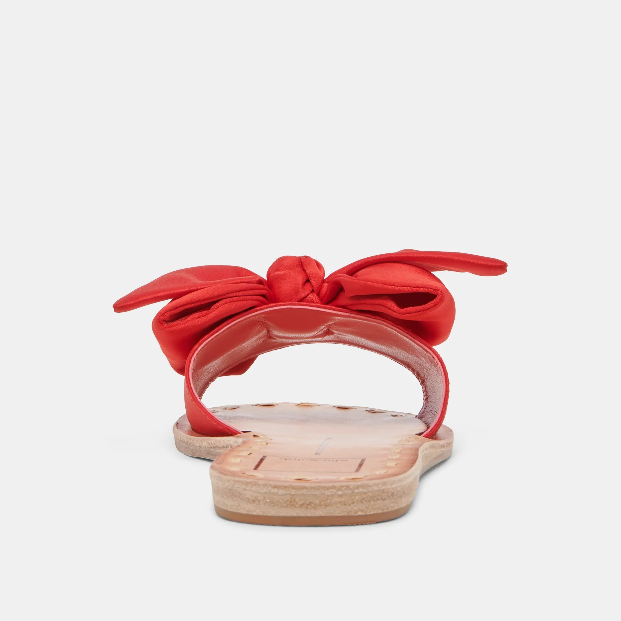 SANDALES DARSEY SATIN ROUGE