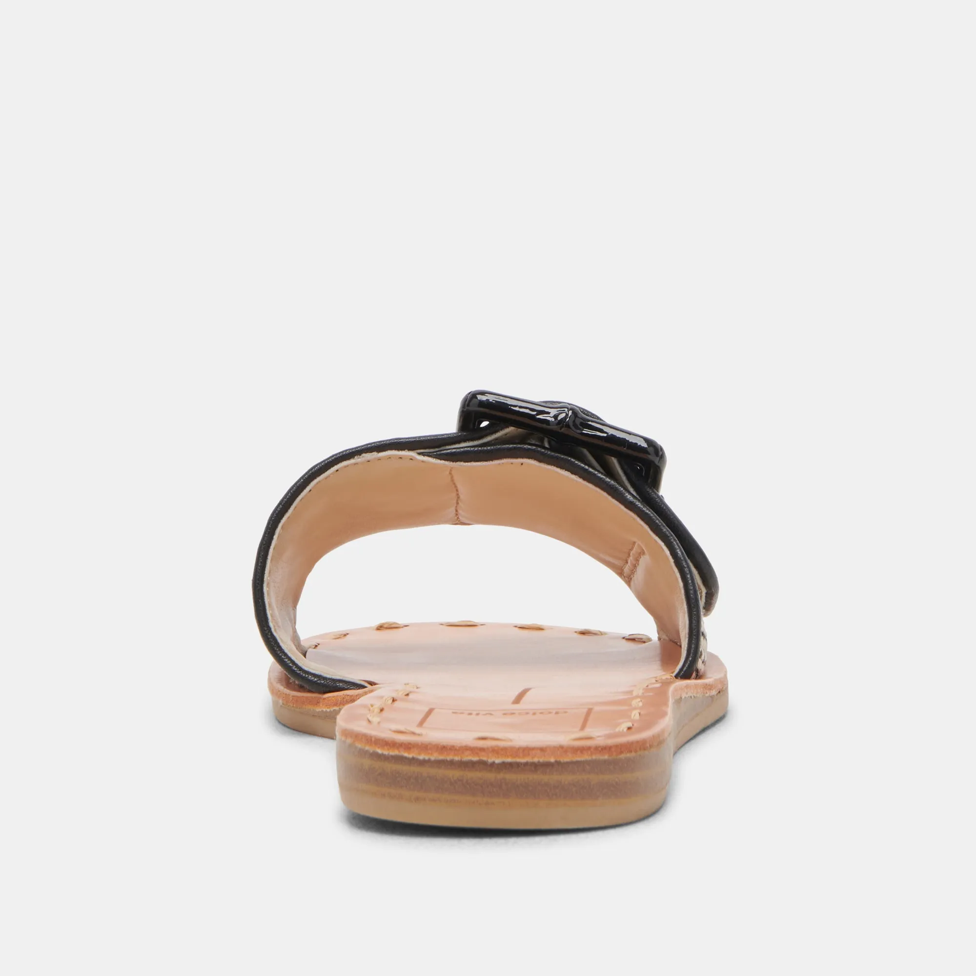 DASA SANDALES LARGES NOIRES RAFFIA NATUREL