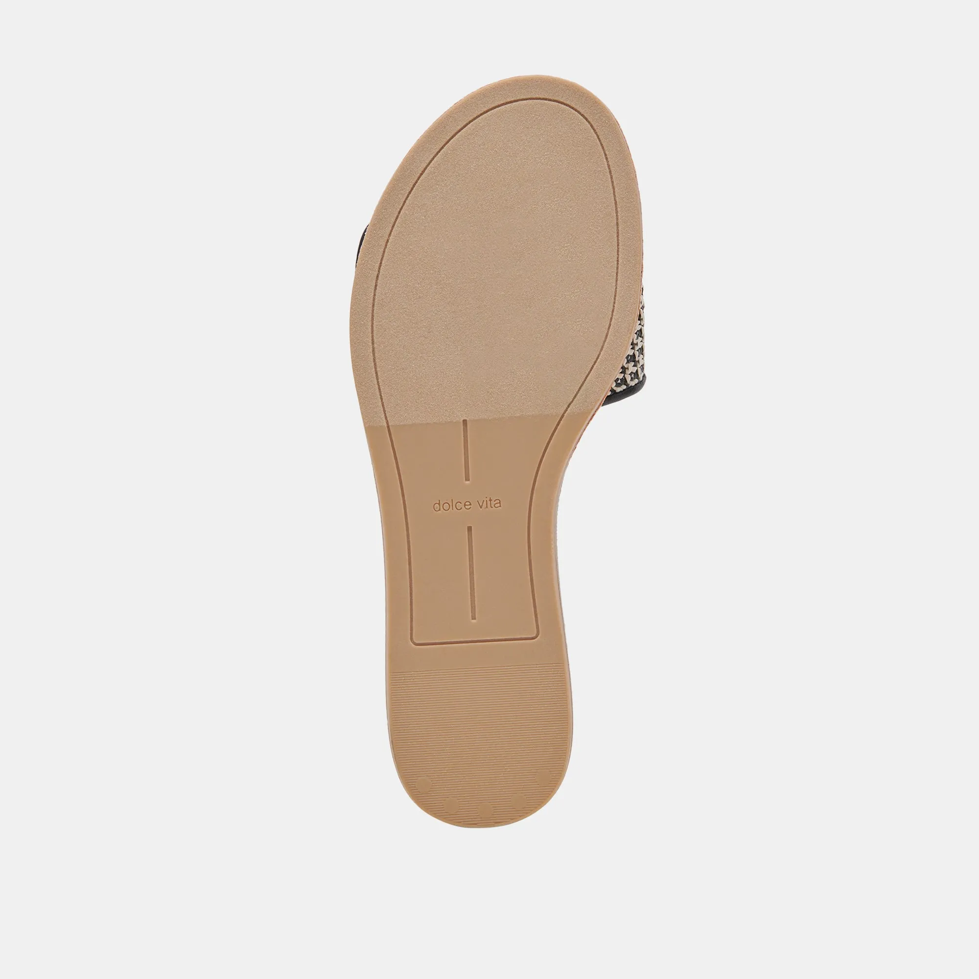 DASA SANDALES LARGES NOIRES RAFFIA NATUREL