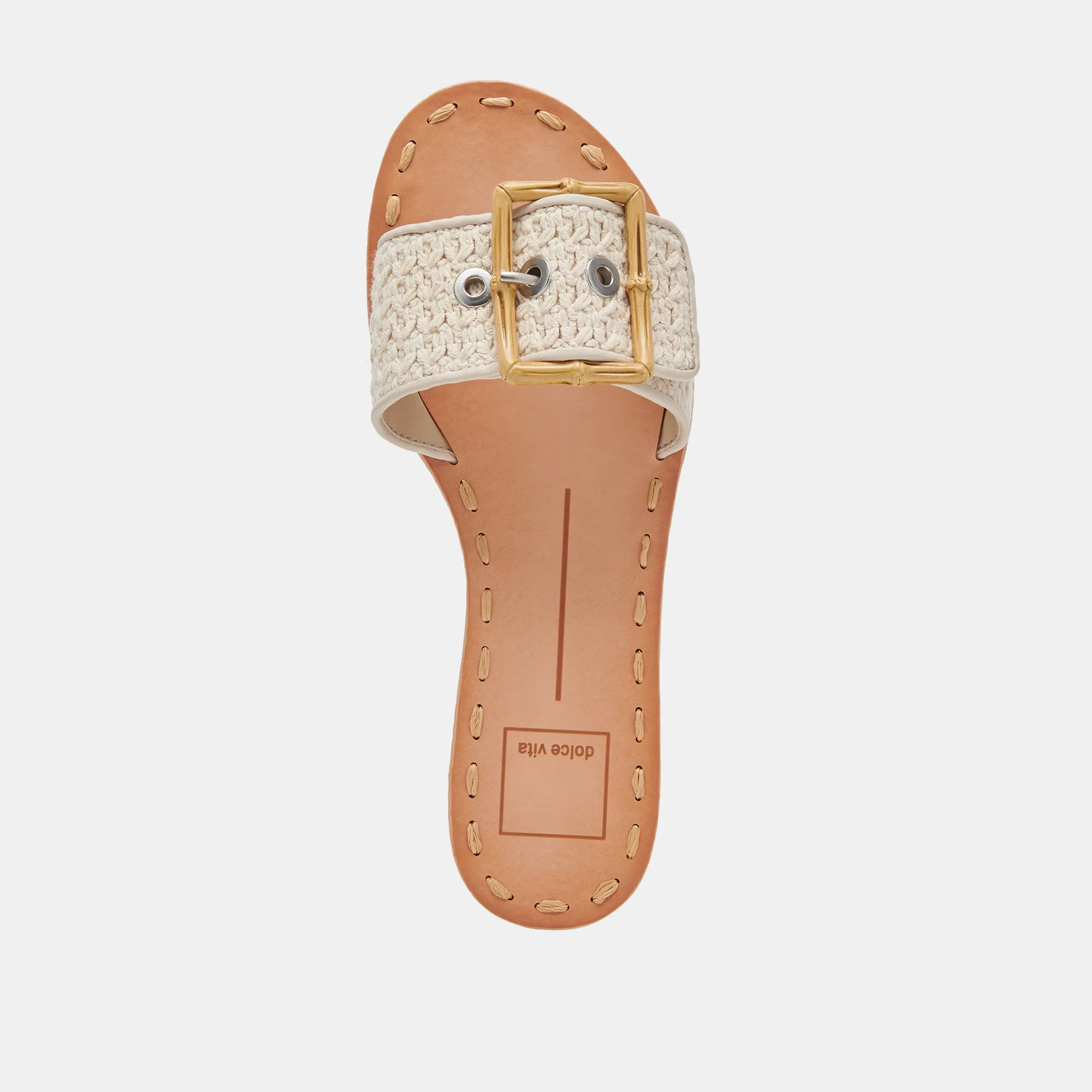 DASA SANDALES LARGES TRICOT SABLE