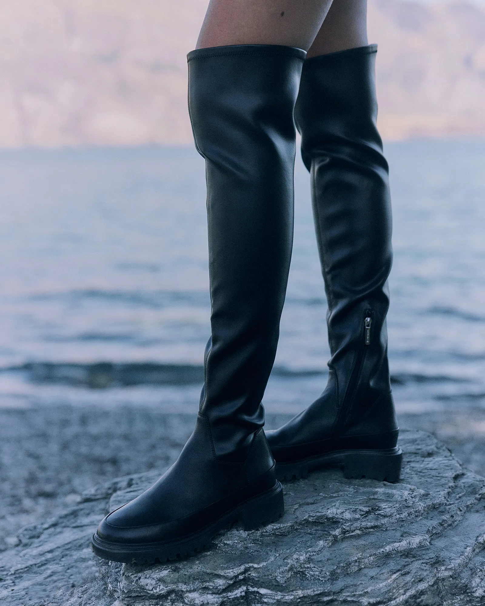 BOTTES ELLA NOIRES À MI-MOLET
