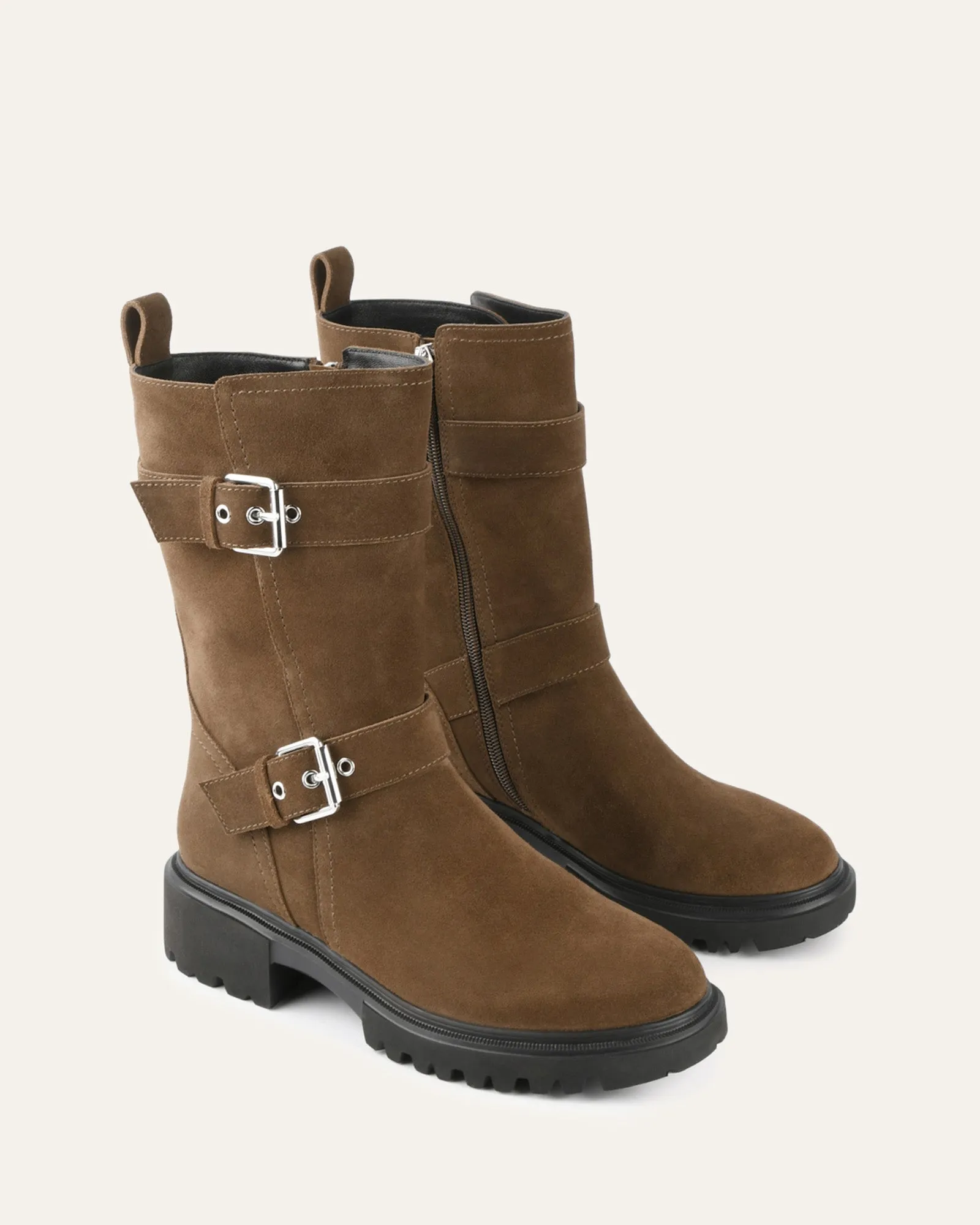 BOTTES ANKLE FLAT ELLIOT EN DAIM BARK