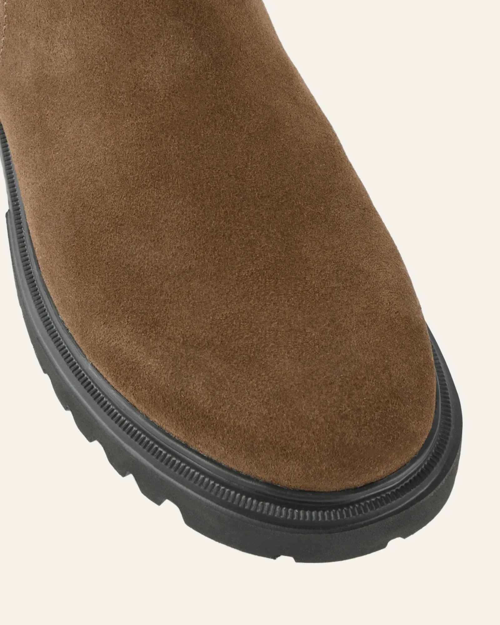 BOTTES ANKLE FLAT ELLIOT EN DAIM BARK