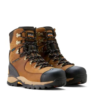 Botte de travail imperméable isolée Endeavor 8 pouces à embout en carbone Brun poussiéreux