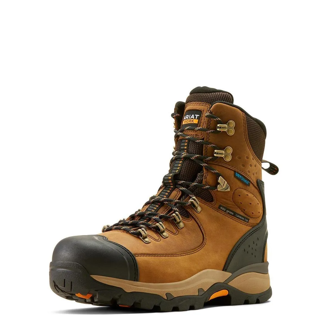 Botte de travail imperméable isolée Endeavor 8 pouces à embout en carbone Brun poussiéreux
