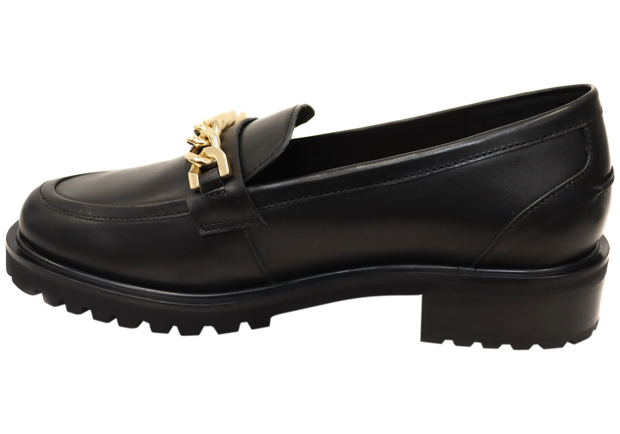 Florsheim Chaussures Femmes Candice Mocassins en Cuir Confortables à Bout Rond