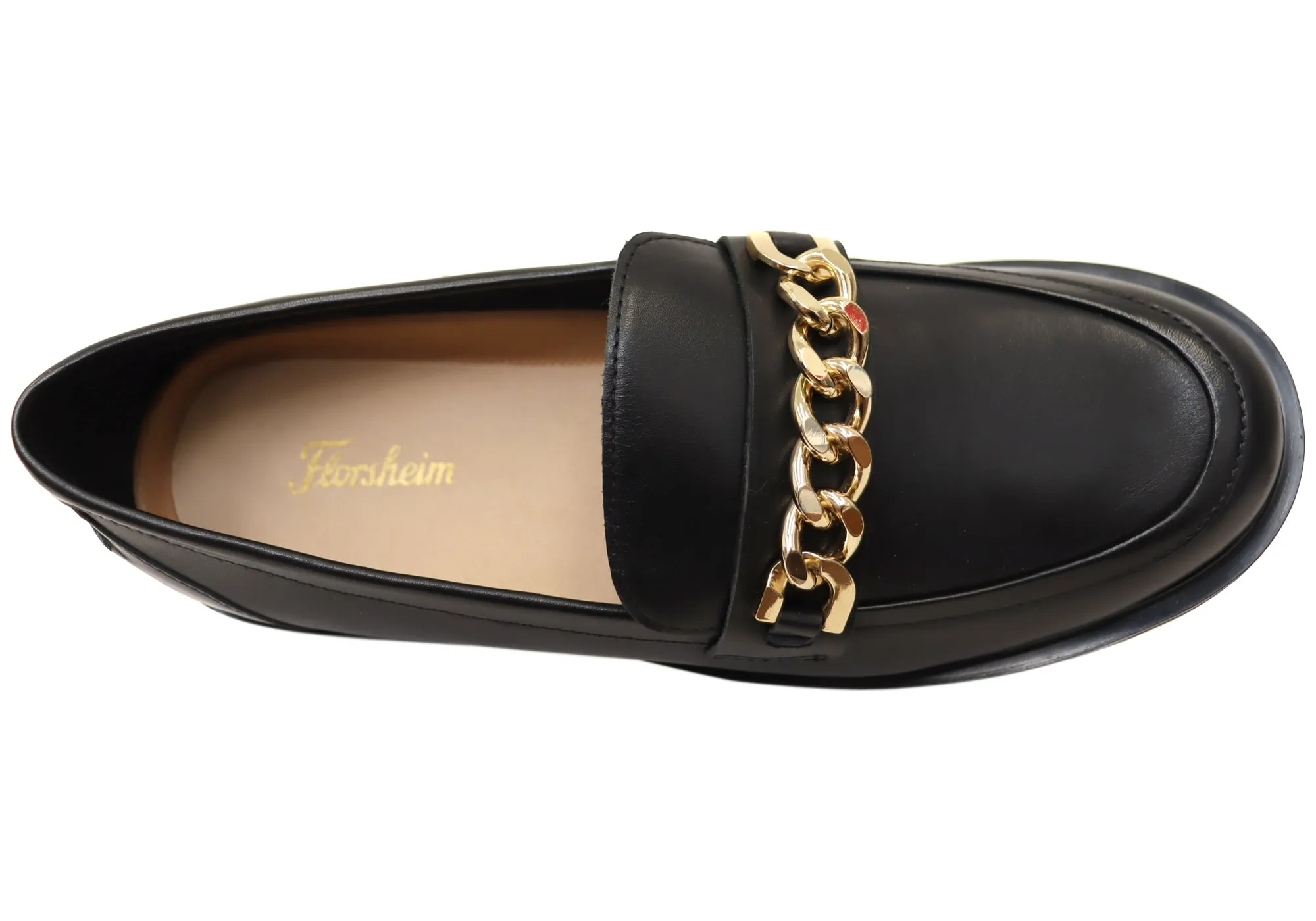 Florsheim Chaussures Femmes Candice Mocassins en Cuir Confortables à Bout Rond