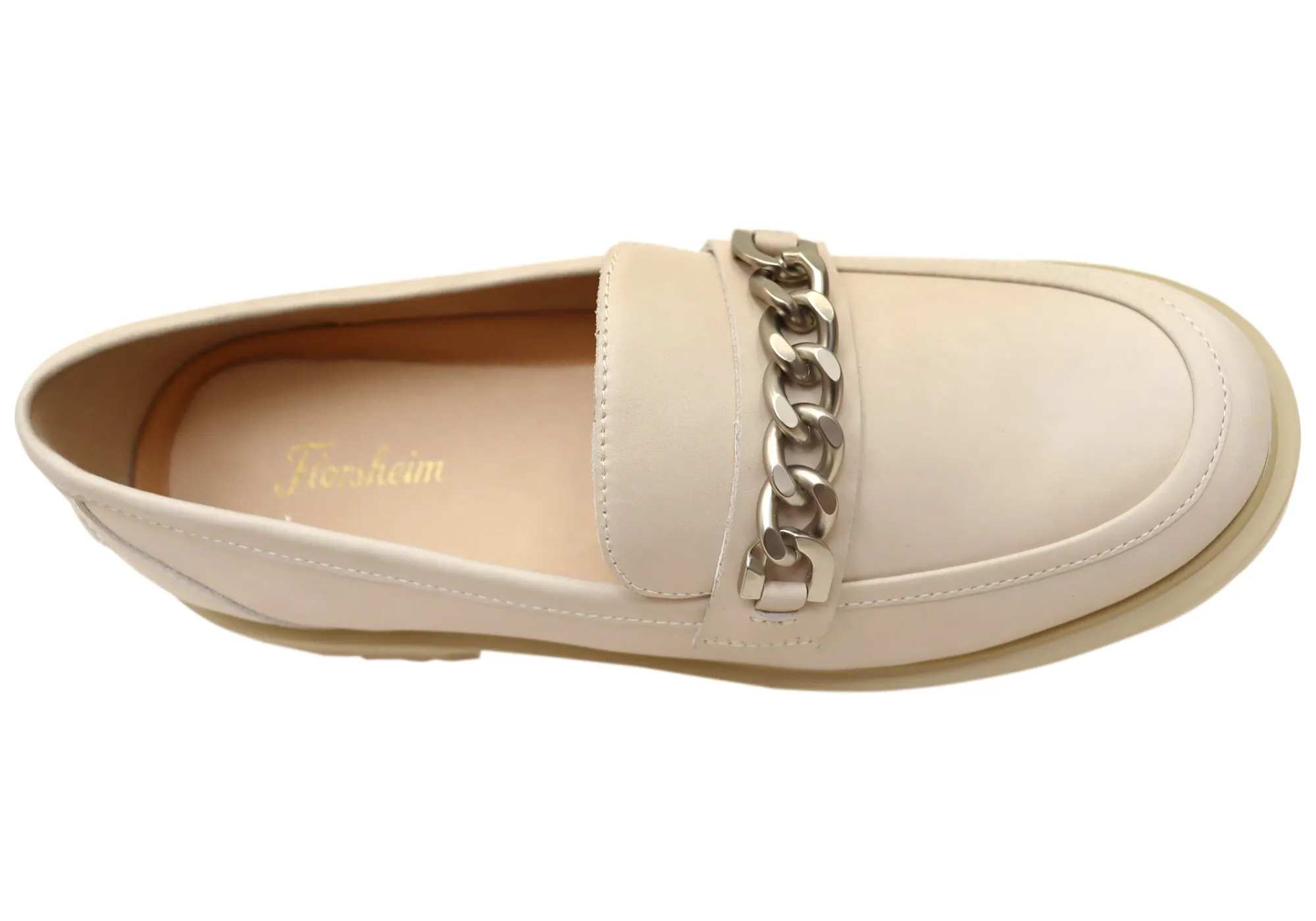 Florsheim Chaussures Femmes Candice Mocassins en Cuir Confortables à Bout Rond