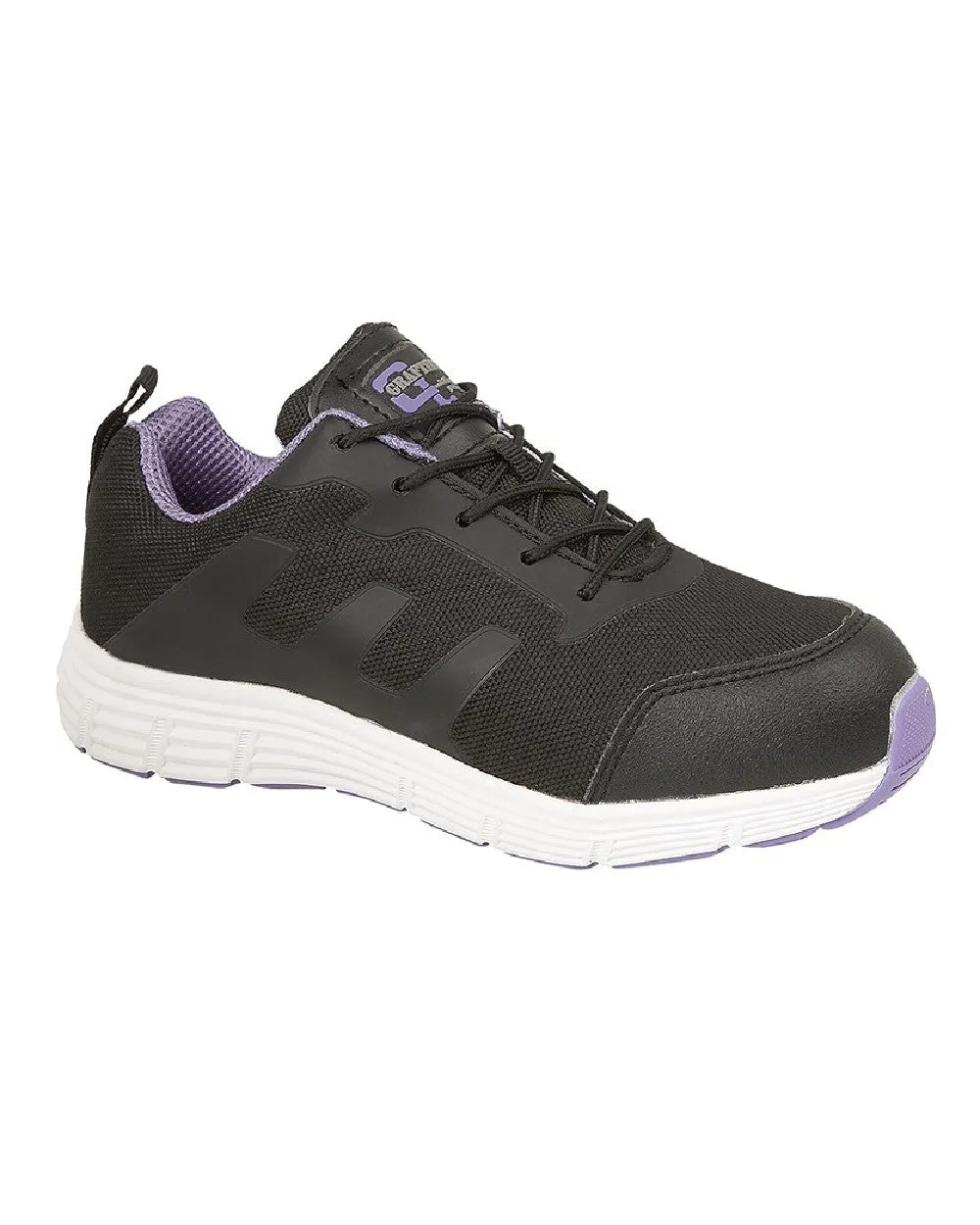 Chaussures de Sécurité Femmes Grafters en Nylon Noir à Motif Mesh