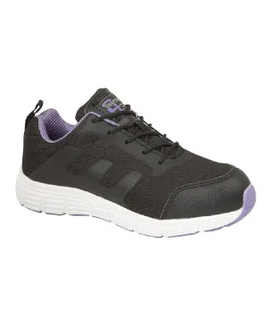Chaussures de Sécurité Femmes Grafters en Nylon Noir à Motif Mesh