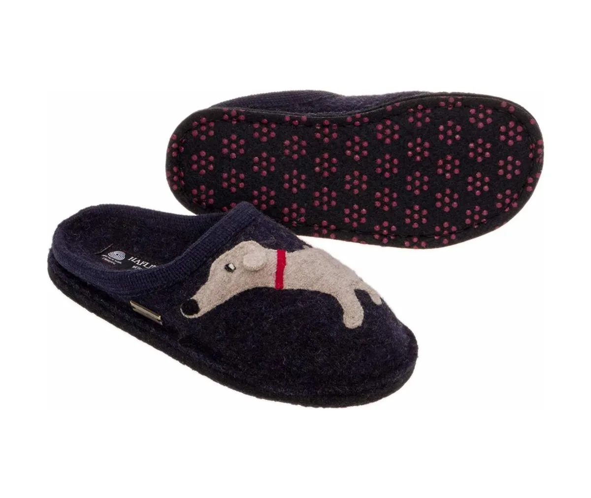 Haflinger Bottes Doggy pour Femme en Laine Bleue