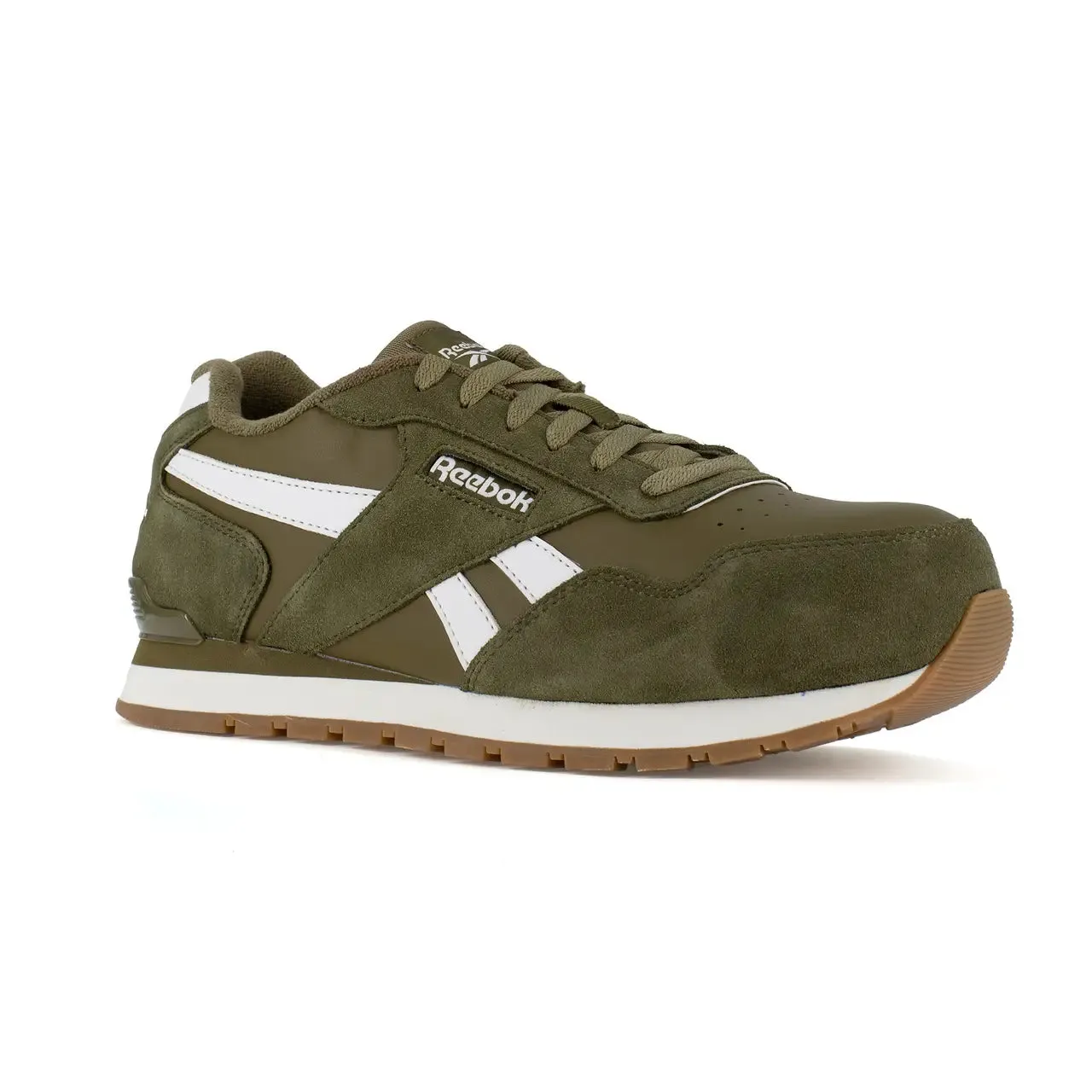 Chaussure de travail sportive à embout composite Harman Olive/Blanc