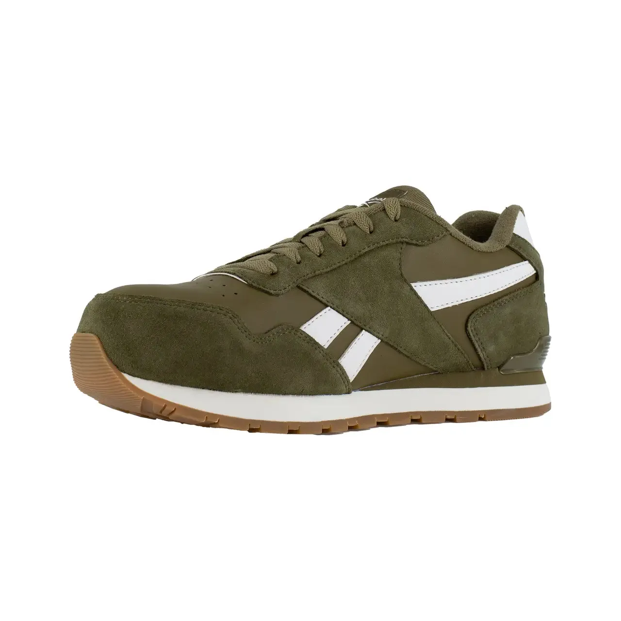 Chaussure de travail sportive à embout composite Harman Olive/Blanc