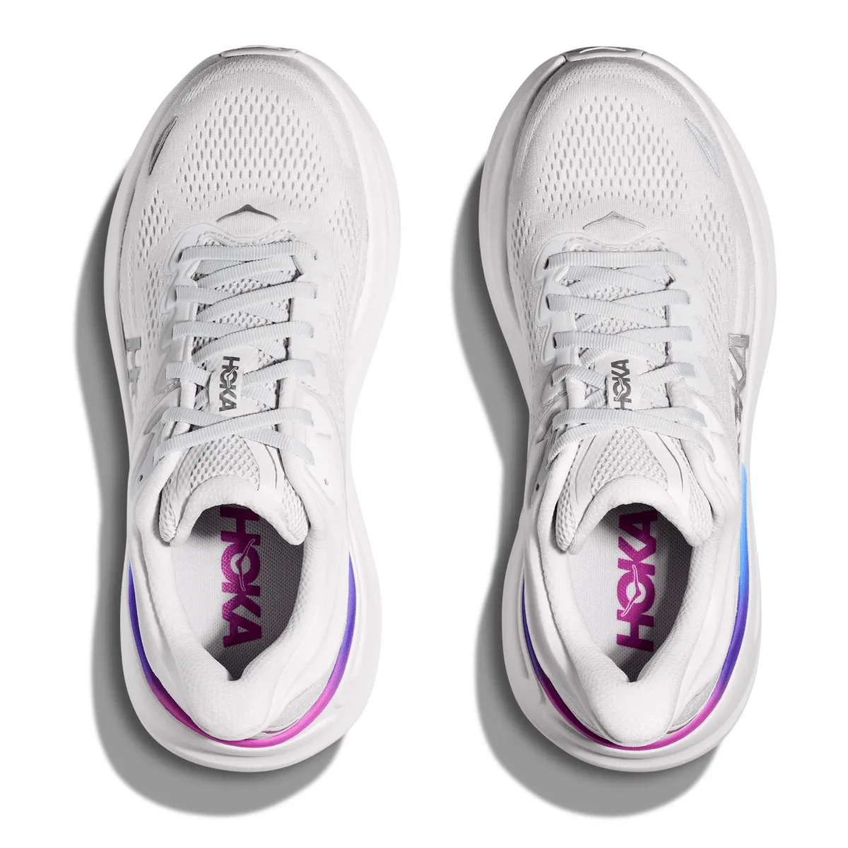 Hoka One One Femme Bondi 9 Gris Cosmique/Blanc