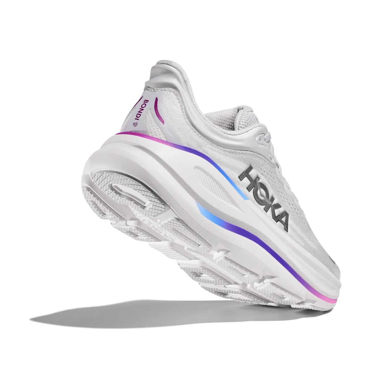 Hoka One One Femme Bondi 9 Gris Cosmique/Blanc