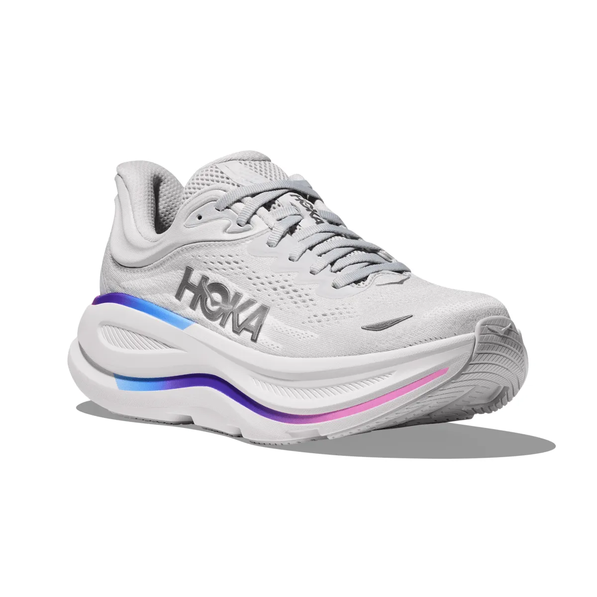 Hoka One One Femme Bondi 9 Gris Cosmique/Blanc