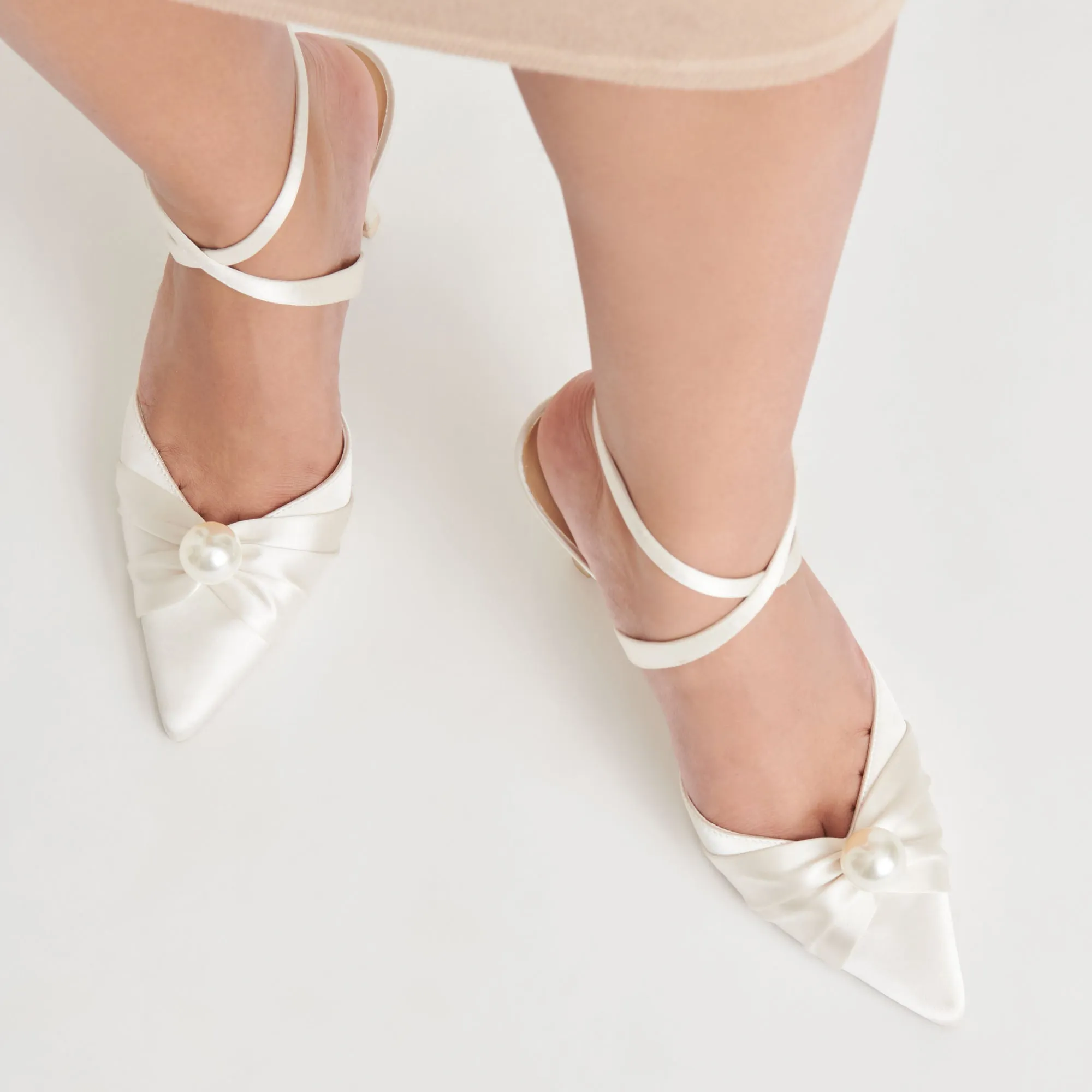KAYSEY TALONS SATIN VANILLE