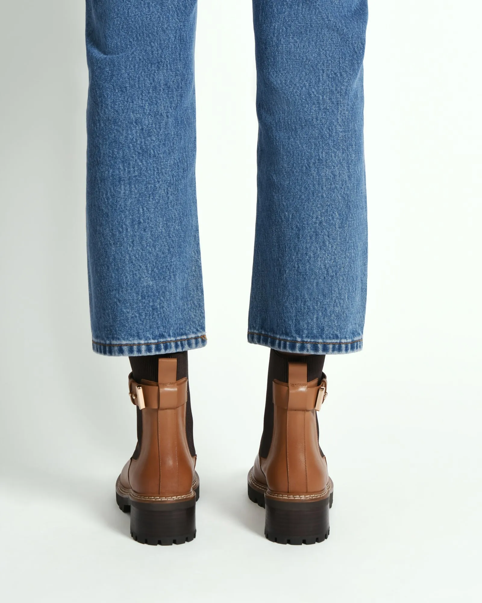 BOTTES PLATES KIKO EN VRAI CUIR TAN