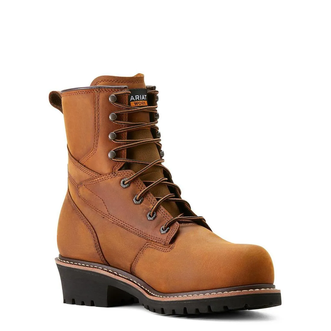 Botte de travail imperméable isolée à embout composite Logger Shock Shield Cuivre Marron