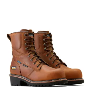 Botte de travail imperméable Logger Shock Shield à embout composite marron cuivré