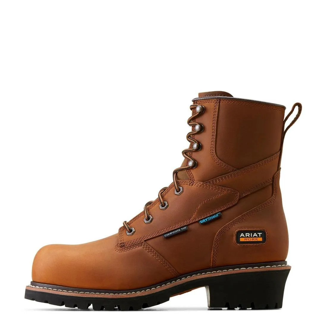 Botte de travail imperméable Logger Shock Shield à embout composite marron cuivré