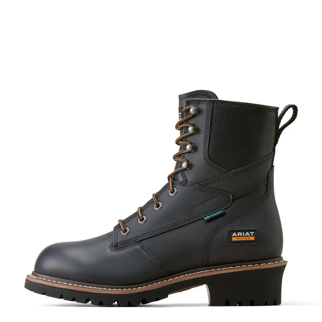 Bottes de travail antidérapantes à embout souple imperméables Logger Shock Shield Noir