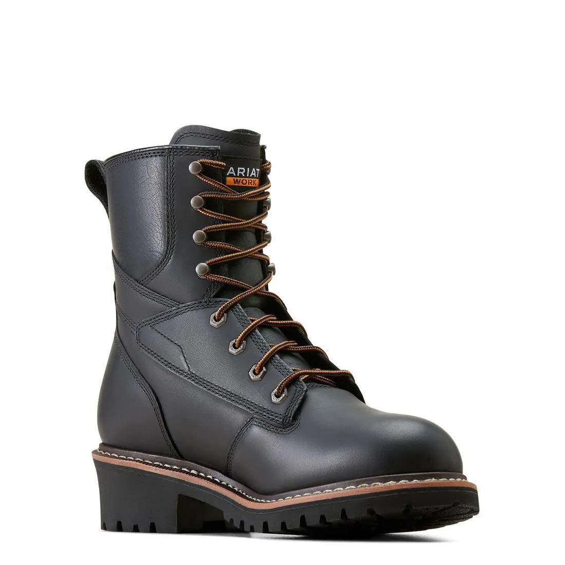 Bottes de travail antidérapantes à embout souple imperméables Logger Shock Shield Noir